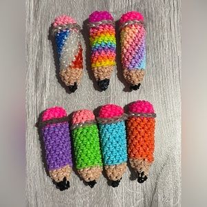 Rainbowloom loomigurumi pencils